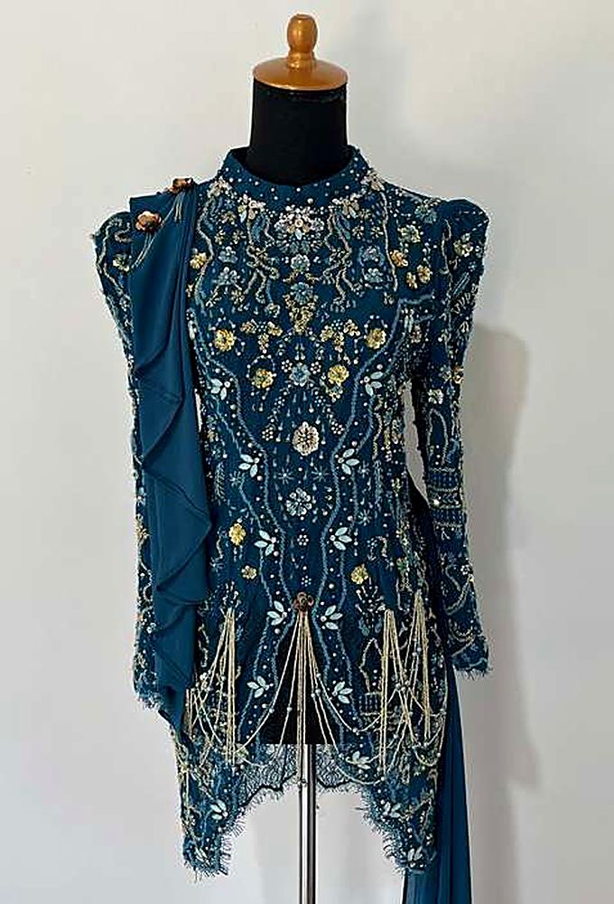 Kebaya Elsa Emerald Blue